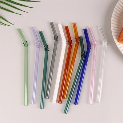 1 Pz Cannucce di Vetro Riutilizzabili Cannucce Colorate per Bere Eco-Friendly Cannuccia in Vetro Borosilicato Alto Bomboniere per Feste Bar Drinkware