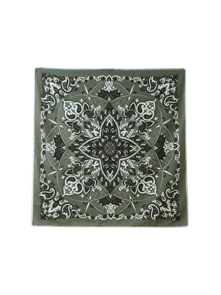 MYST&ZA Women's Clothing 2026 Spring New Fashion Retro Versatile Multi-Color Square Scarf