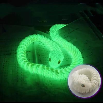 Neue 60cm 3D-gedruckte Schlangendekoration 3D-gedruckte Tiere Schreibtischzubehör Raumdekoration Büro Tisch Lustiges Schlangenjahr-Ornament