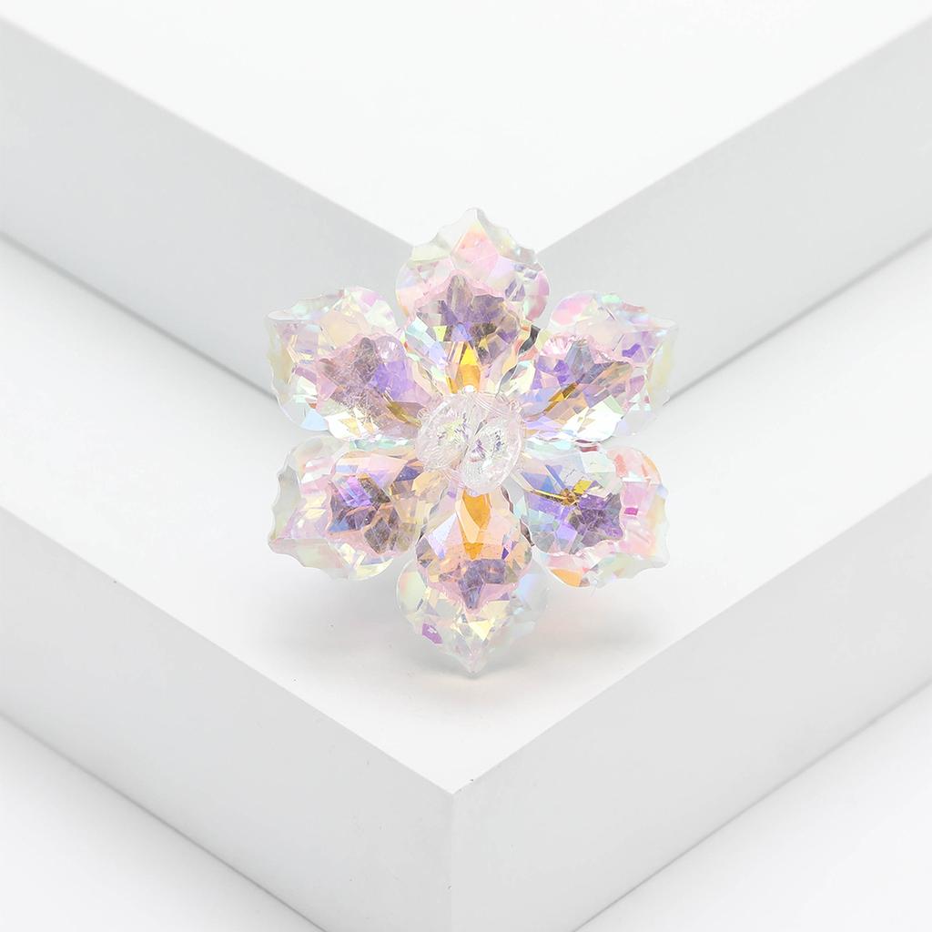 Broszka Kwiatowa z Cyrkoniami dla Kobiet Unisex Przypinki Bankietowa Impreza Plecak Prezenty Akcesoria Biżuteryjne