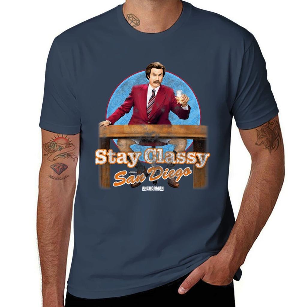 Anchorman T-Shirt Plus Size Simple Casual Top