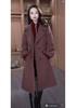 French-Style Mid-Length Jacket for Autumn/Winter: Fleece-Lined, Thickened, Slimming, Lapel, Long-Sleeved, Fashionable Mother’s Coat