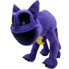 Peluche Gatto Viola Sorridente da 30 cm Morbido Peluche Bambola Gatto Carino Decorazione Regalo di Compleanno Per Bambini