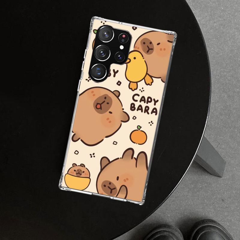Bunny Capybara Cartoon Animal Phone Case Cover for Samsung Galaxy S26 S25 Edge S24 S23 Ultra S22 Plus S21 FE S20 + Art Customize