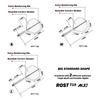 Cuesoul ROST T19 Shaft Integrated Big Standard Red Clear Small Two-Tone Dual-Material Flights, Shape, 3-Club Set, Flights, Shafts, (CS-AK57DB2S)