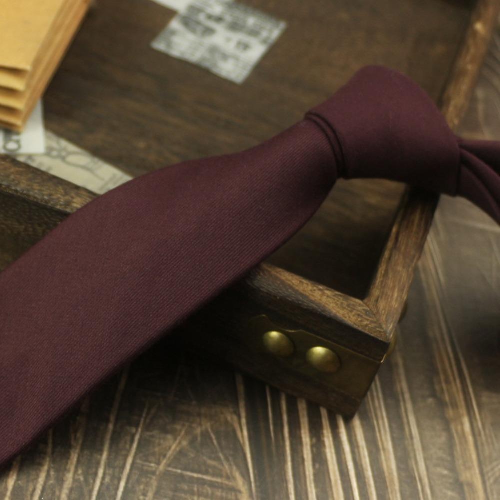 Cotton Elegant Men's Necktie Solid Color Business Suit Accessories Simple Neck Tie Student