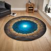 3D Illusion Masterpieces Round Rugs Big Crack and Deep Hole Designs Stunning Optical Illusion Carpets Look Crack Floor Mats