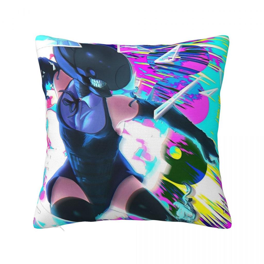 Chainsaw Man Reze Pillow Cases Makima Power Aki Denji Cushion Covers Novelty Throw Pillow Case Cover For Living Room 18"X18"