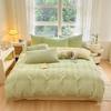 2024 A-Class Pure Cotton Bedding Set: Solid Color Duvet Cover & Bed Sheet