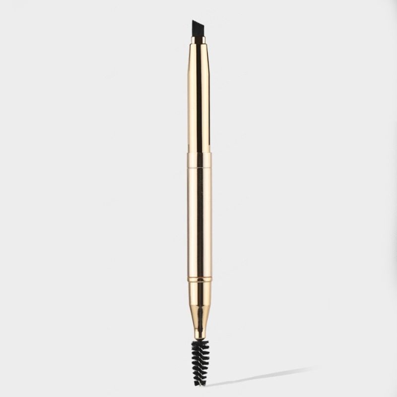 

Single Double-Headed Telescopic Lip Brush Lip Brush Concealer Pen Portable with Cover Makeup Brush Mini Makeup Tools Double Eyebrow Brush Eyelash Roll Gold