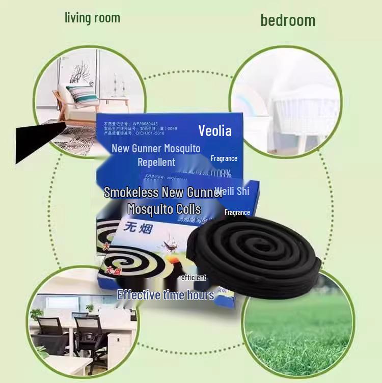 Mugwort Scent Large Mosquito Coil Holder: Indoor/Outdoor Long-lasting Repellent for Flies & Mosquitoes