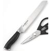 Tamahashi La Bettra Bread Knife & Kitchen Scissors LB-252 Black 200 mm
