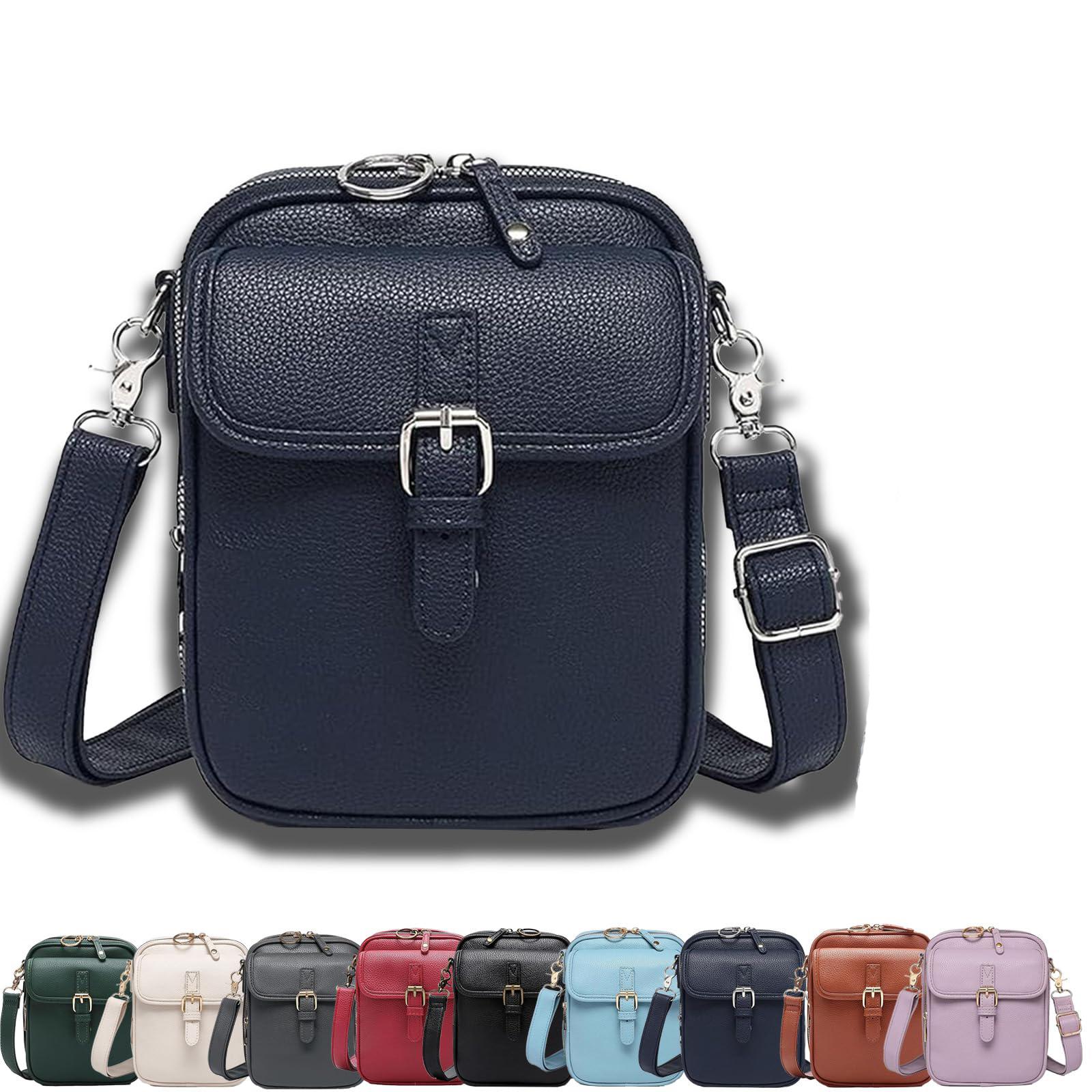 YiRan Shoe Industry Unisex Crossbody Tas Leer Effen Kleur Schoudertas Vintage Eenvoudige Messenger Bag Mode Reizen Telefoonzakje Voor Mannen Vrouwen