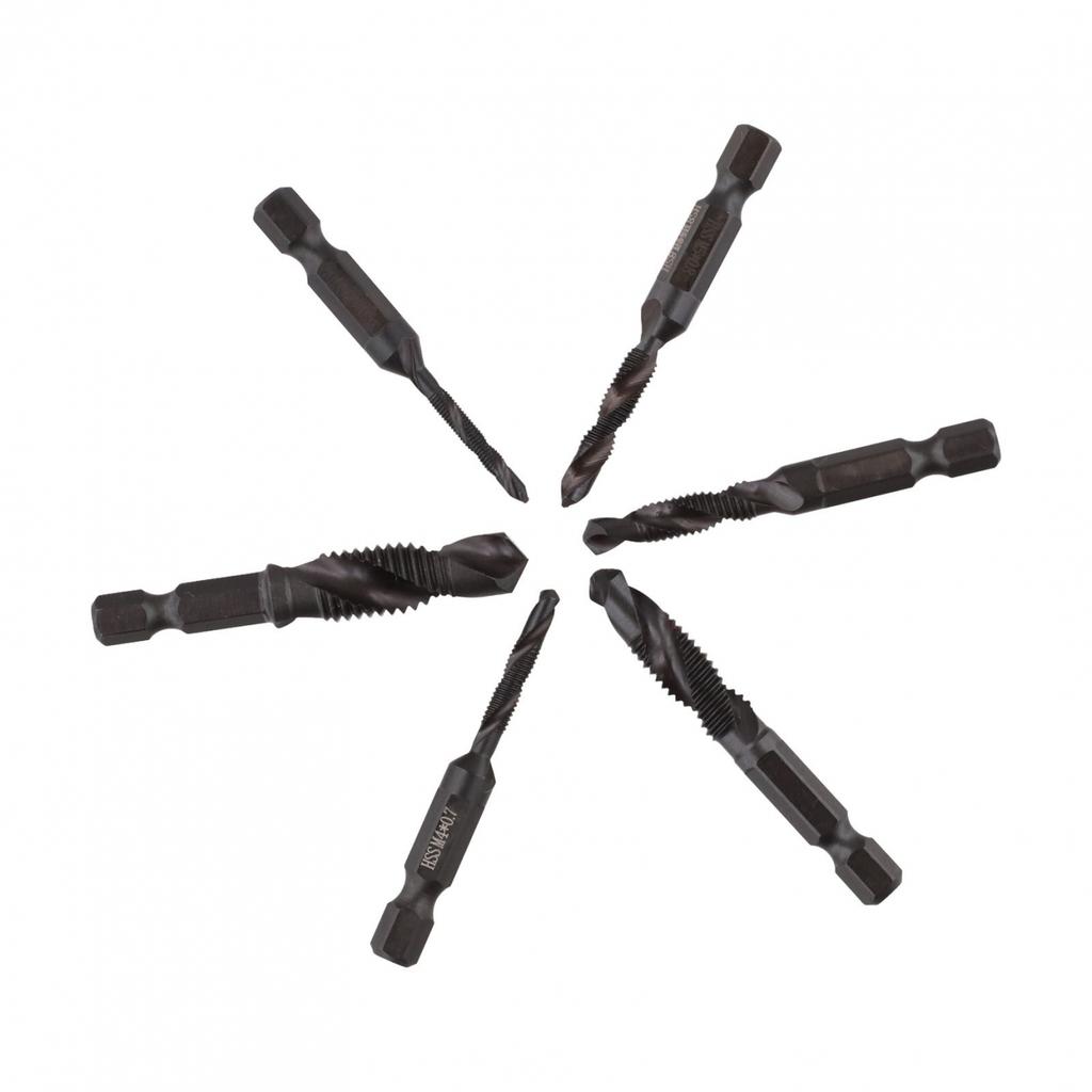 6-Piece Set HSS Tapping Tool Metric Thread Tap Tap Set