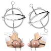Stainless Steel Breast Clamp with Chain Adjustable Spiked Breast Bondage Gear for Woman Couple BDSM Games Device
