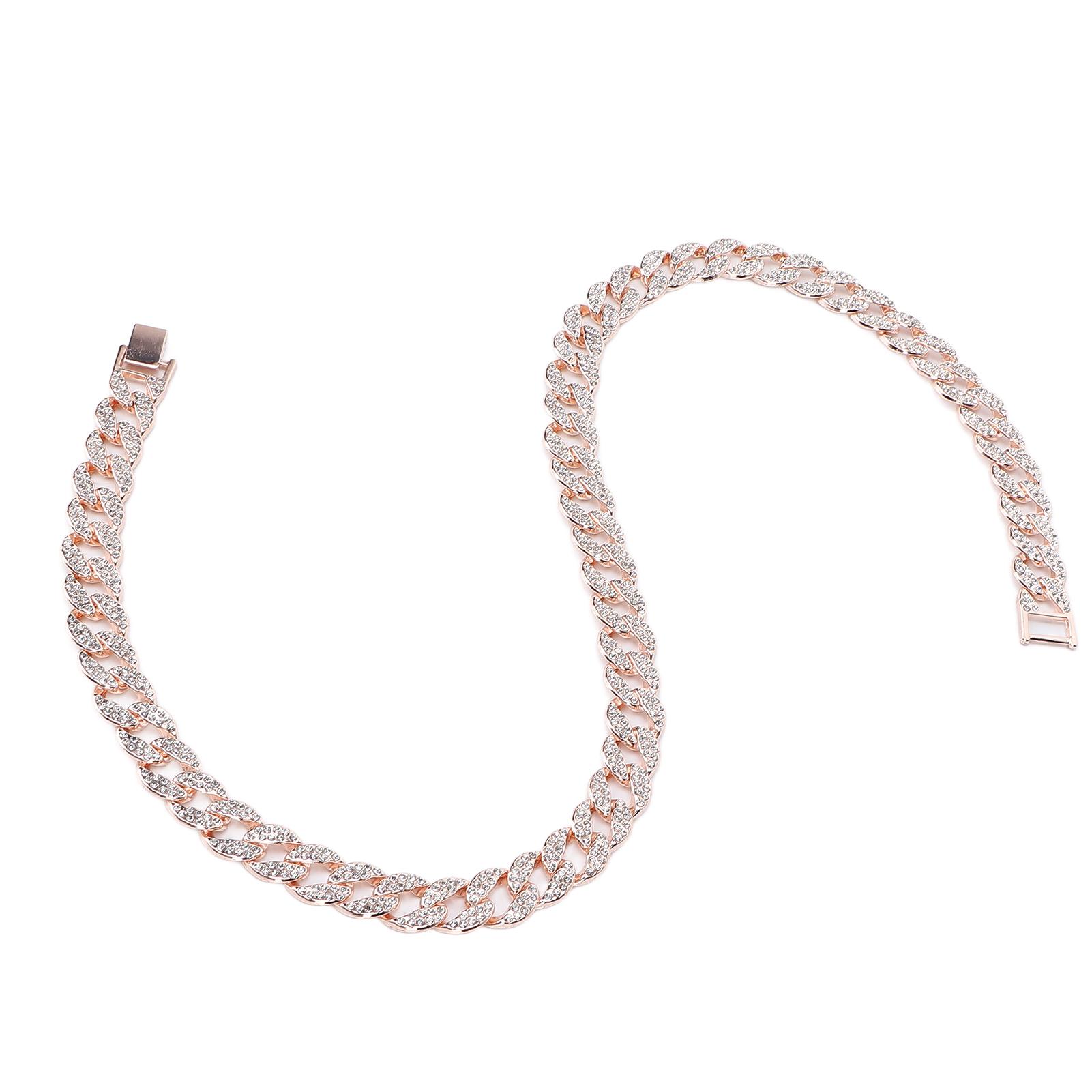 Цепочка Ожерелье Стразы Сплав Хип-Хоп Стиль 24 дюйма Ювелирные Изделия Одежда Декоративные Аксессуары