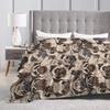 Funny Puppy Dog Throw Blanket Super Soft Micro Flannel Fleece Bed Blankets Plush Lightweight Fluffy Throws Home Decorative