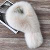 Fox Fur Square Scarf Winter New Ladies Real Warm Whole Fur Collar All-Match Solid Pattern