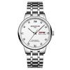 Top Brand New Fashionable Men's Steel Band Double Calendar Watch Diamond-encrusted Waterproof Luminous Roman Numerals Student Large Dial Watch