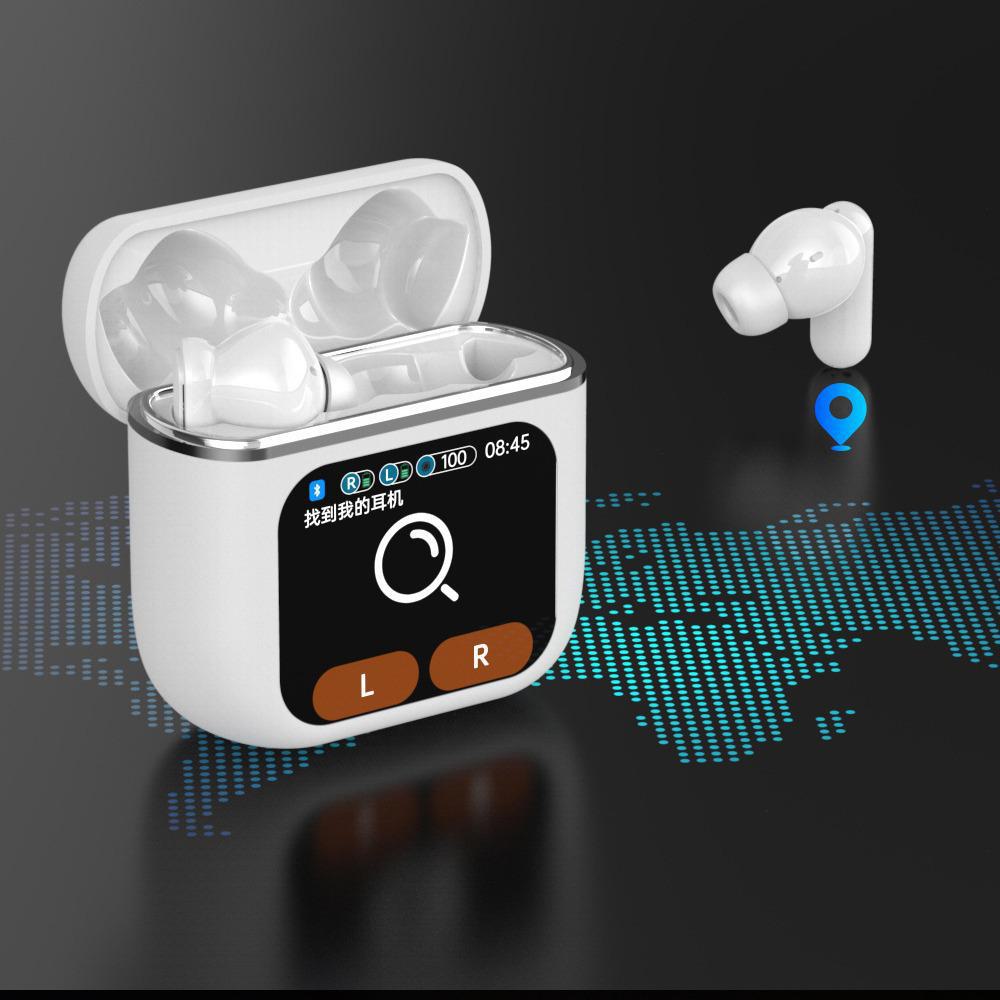 SE60 Bluetooth Headset with Large Touch LCD, Transparent TWS, In-ear Design, ANC, and Noise Reduction for Running and Commuting.