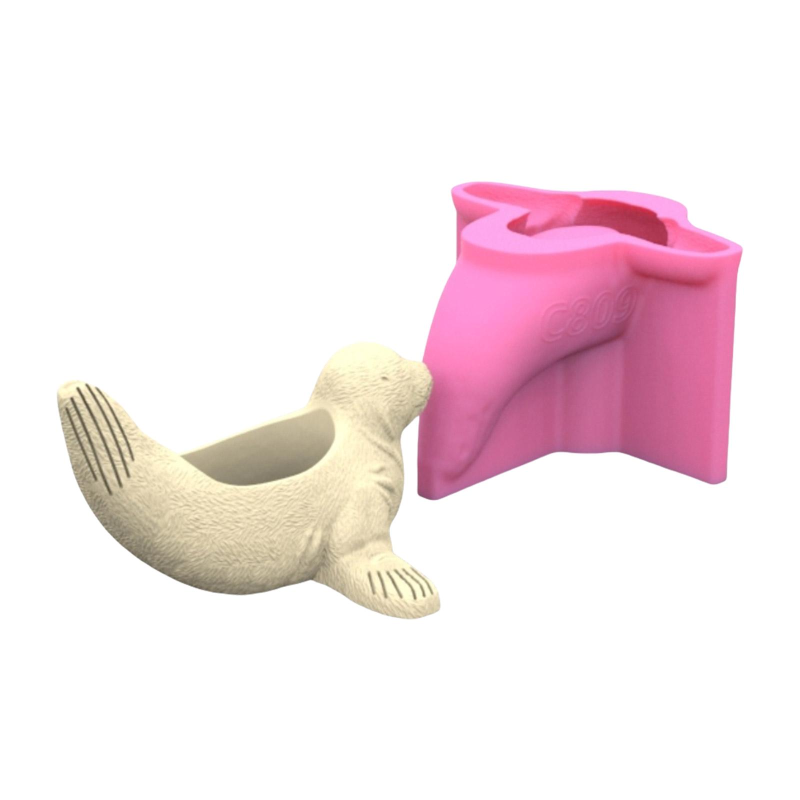 Handmade Seal Silicone Moulds Flower Pots Molds Plaster Molds Epoxy Resin Molds Succulent Plant Molds for Concrete 1