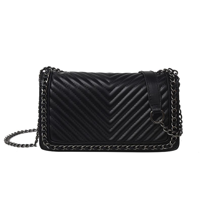 New Vintage Fashion Hundred Soft Premium Texture Quilted Bag - Women's Textured Chain Shoulder Crossbody Bag