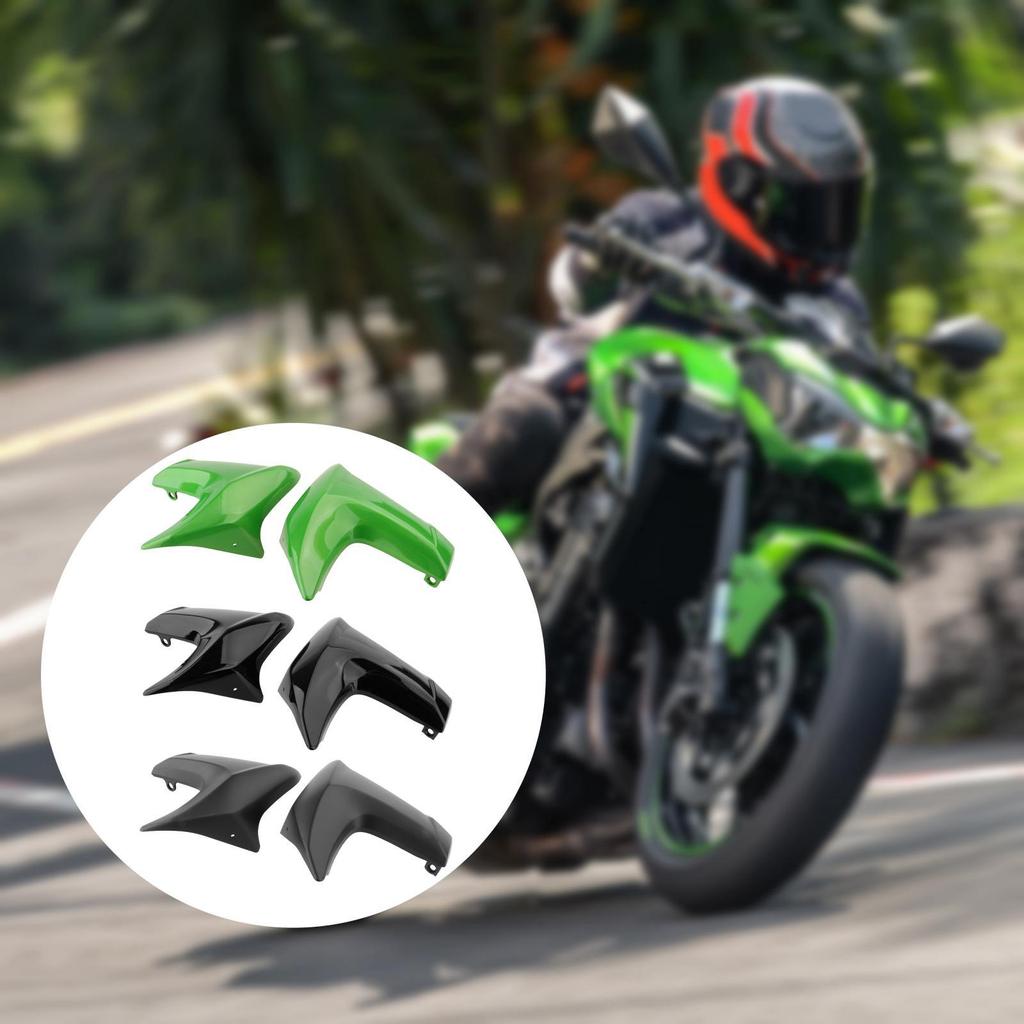 2x Motorcycle Radiator Cover Fairings Guard Kits for Kawasaki ER6N 2012 2013 2014 2015 Repair Parts Radiator Side Cowl Cover