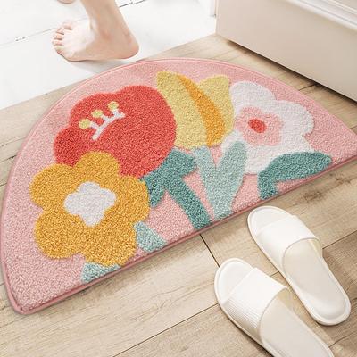 Ins Style Small Fresh Imitation Cashmere Water-Absorbing Non-Slip Bathroom and Entrance Floor Mat
