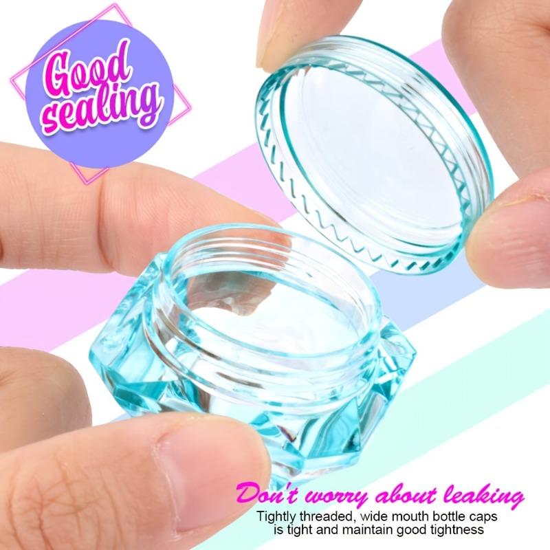40pcs Cosmetic Containers 3ml Sample Empty Container Plastic Travel Pot Jar Eye Shadow Nails Powder Lotion Cream Sample Storage