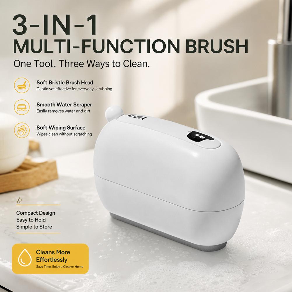 Multifunctional 3-in-1 Household Cleaning Brush Set Kitchen Crevice Scraper Tool for Countertop Dusting And Baking Oven