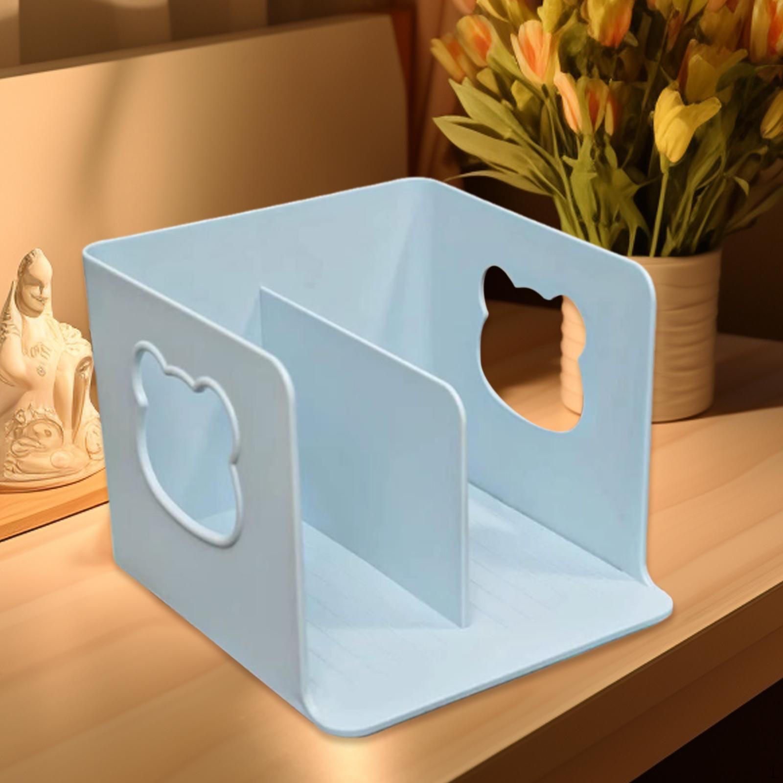 

Desktop Book Holder File Sorter Shelf for Office Desk Indoor Study Room синий