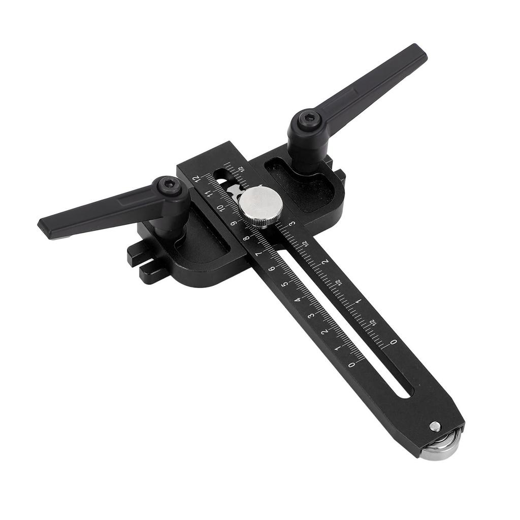 Table Saw Jig with Roller Dual Scale Woodworking Thin Ripping Locator Fits for 3Celsius4x3Celsius8 3Celsius8x1Celsius4 Inch T Slot