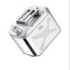 Sivro 10L Stainless Steel Motorcycle Gasoline Can, Horizontal Type, Emergency Can, Portable, Essential for Outdoor Activities, Travel, First Aid, and
