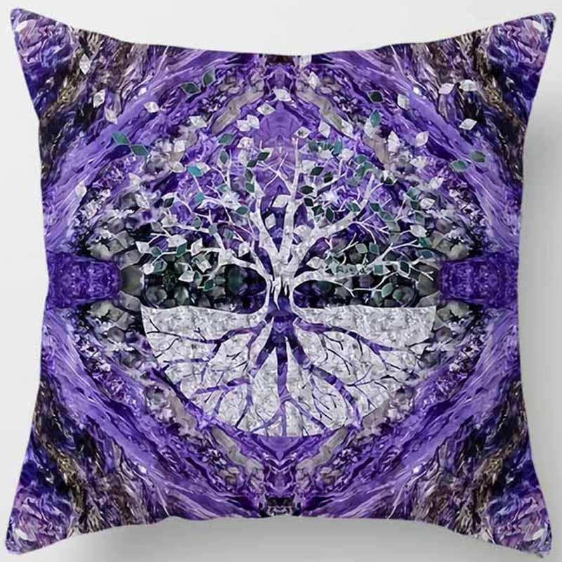 Kissenbezug mit dunklem Weltenbaum-Print Heimdeko Auto Sofa Kissen