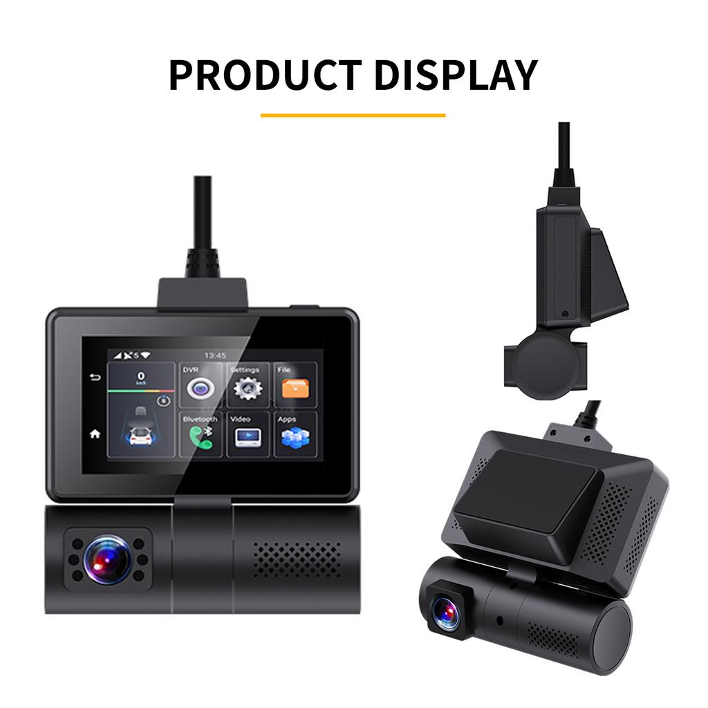 3''Touch ADAS 4G Android  Dash Cam DVR Remote Parking Monitor WIFI GPS Dual lens 2WAY Talk Live Streaming on Car ASSIST APP