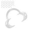20pcs Disposable Lip Cheek Retractor Transparent CShape Teeth Whitening Mouth Opener(L )