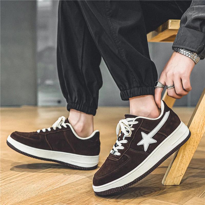 Herre Fritids Sportssko, Personlige Herre Skateboarding Flate Sko, Sakte Løping og Gåing Sportssko Størrelse39-47