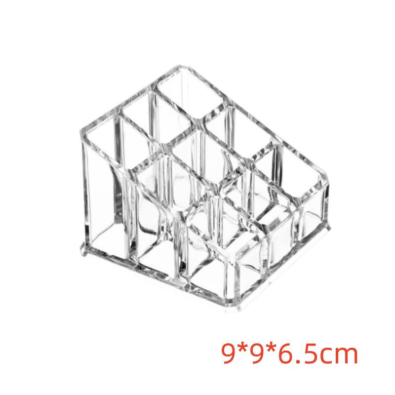 9/12-Grid Transparent Acrylic Lipstick & Lip Gloss Holder, Desktop Storage Stand