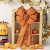 Decorative Bowknot Thanksgiving Door Wall Window Decoration Supplies Handmade Butterfly Knot Harvest Season Accessories