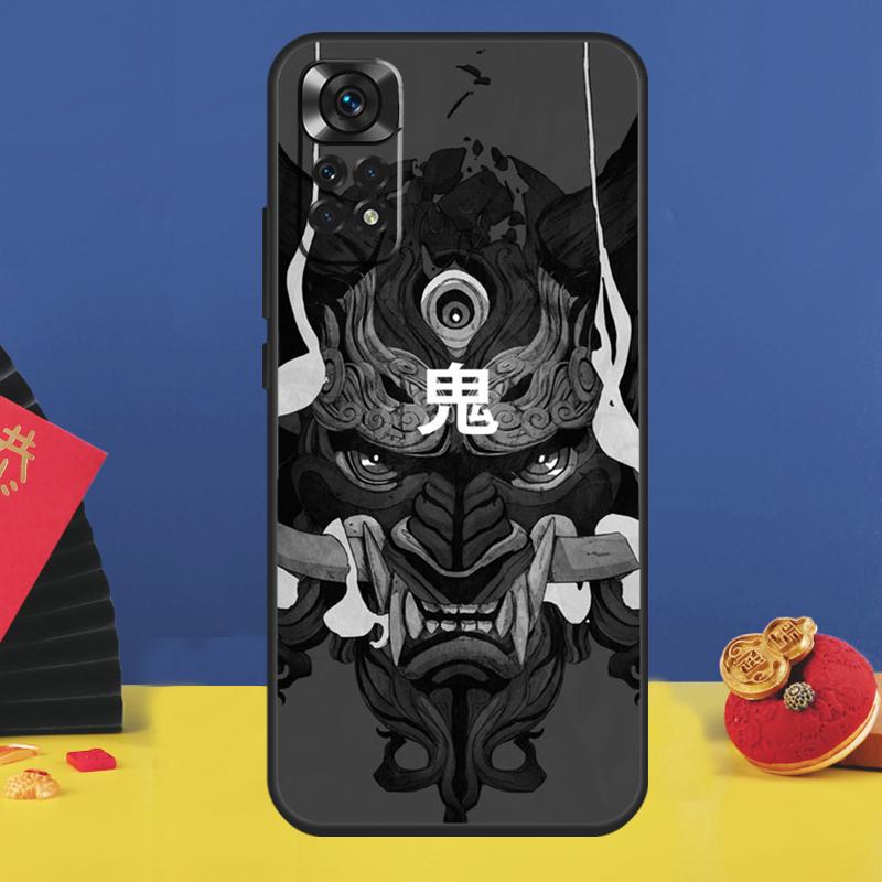 

Японская маска демона Они Хання Чехол для телефона для Xiaomi Redmi Note 14 Pro 12 11 9 10 13 15 Pro Plus 10C 12C 13C 14C 15C Redmi 15C 4G