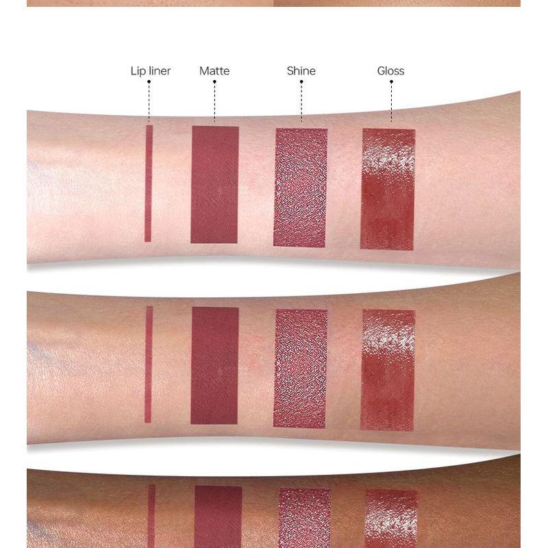 Pudaier - Matte & Pearlescent Liquid Lipstick Set - 6 Types