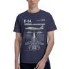 F14 Tomcat Naval Fighter Jet Diagram 100 Cotton Casual Breathable Confortable Men Top Football Shirts 2025 Men Clothes