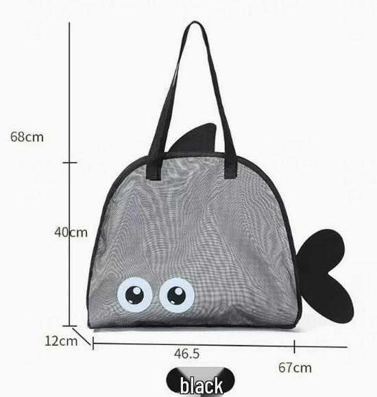 Large Capacity Mesh Beach Tote Bag for Outdoor Use