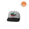 [USED] 90s Vintage Golf Cap, Two-Tone Check Pattern with Embroidered Logo