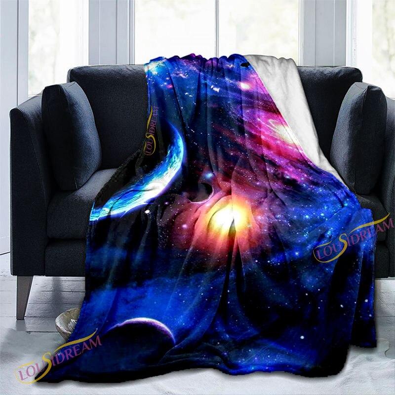 Galaxy Pattern 3D tištěná deka Plyšová deka Planets Tapiserie Flanelová deka Povlečení Zimní přehoz Přikrývka