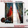 2D Flat Printing  JIT 2pcs   Curtains (Without Rod) Cardinal Glow Popular Creative Curtains Polyester Curtains Festive Perfect for