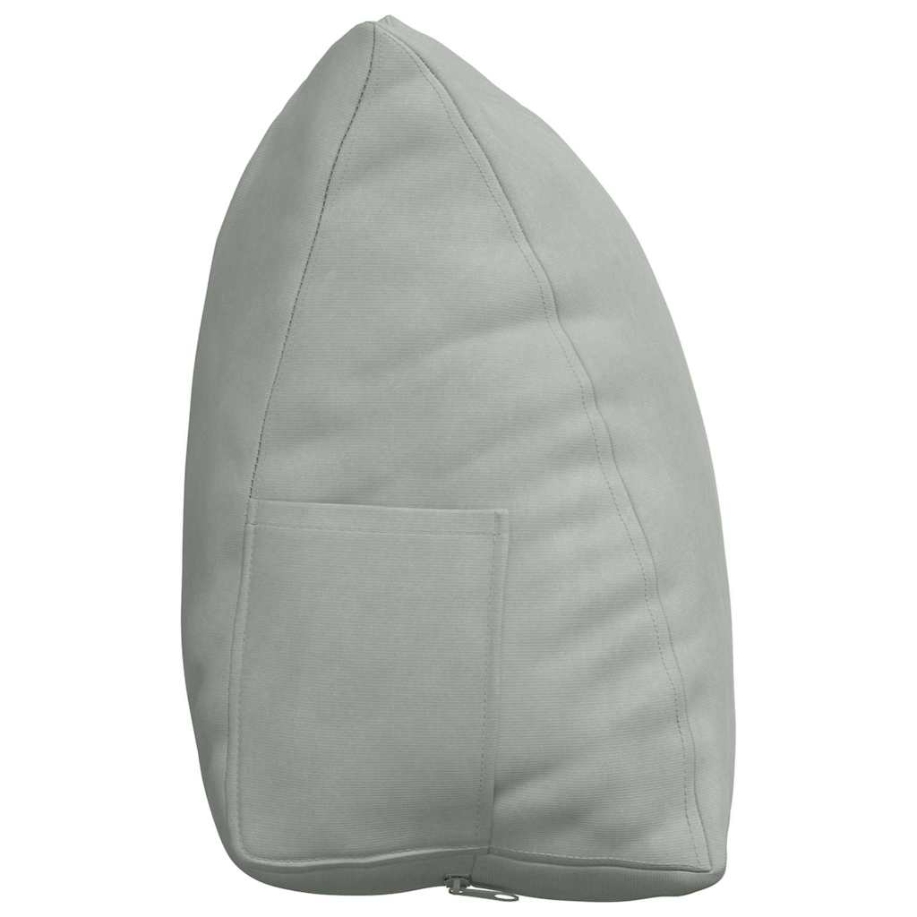 Back Cushion Light Grey 45 X 20 X 35 Cm Cord Fabric