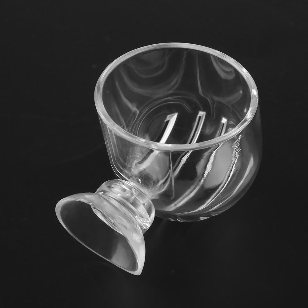 Transpatent Acrylic Feeding Cup Fish Red Worm Feeder Cups for Aquarium