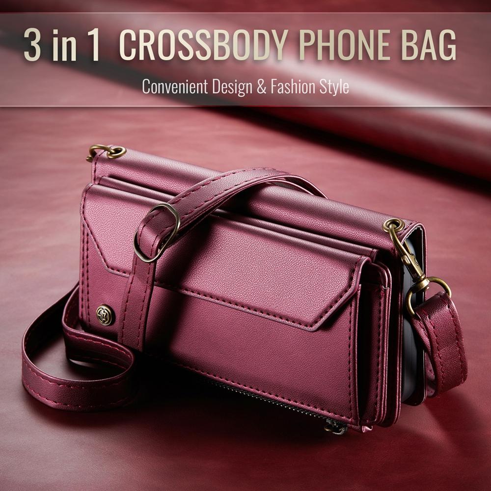 Θήκη Πορτοφόλι με Κορδόνι Crossbody και Φερμουάρ για Samsung Galaxy Z Fold 8 Ultra 7 6 5 4 3 Fold8 Fold7 Flip Θήκη Κινητού με Θέσεις για Κάρτες
