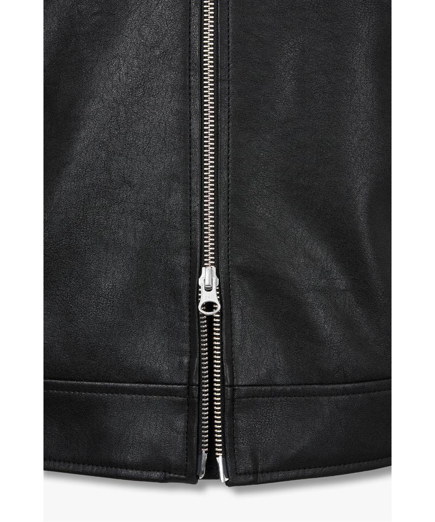 Studio Tomboy [Men] Synthetic Leather Zip-Up Jumper _Black_91M6361831